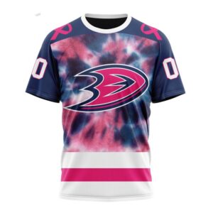 NHL Anaheim Ducks T Shirt Special Pink October Fight Breast Cancer 3D T Shirt 1