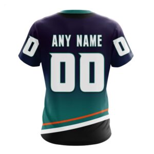 NHL Anaheim Ducks T Shirt Special Retro Gradient Design T Shirt 2