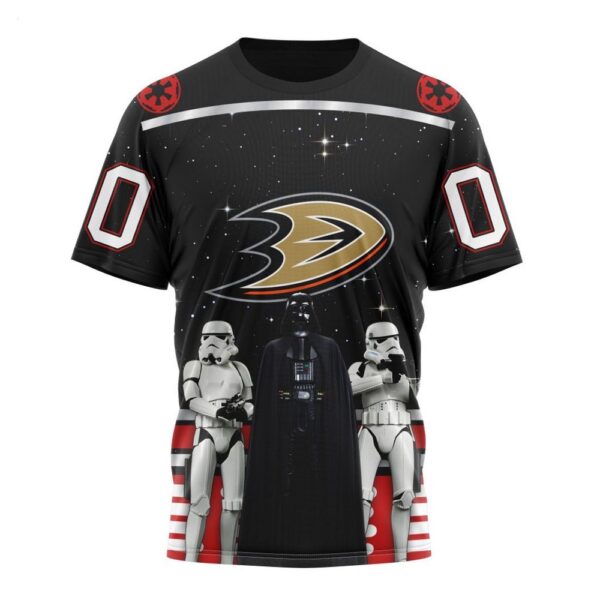 NHL Anaheim Ducks T-Shirt Special Star Wars Design May The 4th Be With You 3D T-Shirt