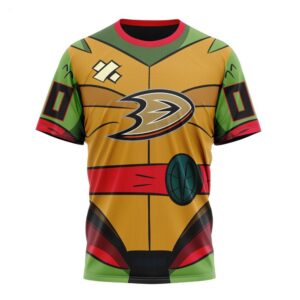 NHL Anaheim Ducks T Shirt Special Teenage Mutant Ninja Turtles Design T Shirt 1