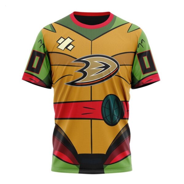 NHL Anaheim Ducks T-Shirt Special Teenage Mutant Ninja Turtles Design T-Shirt