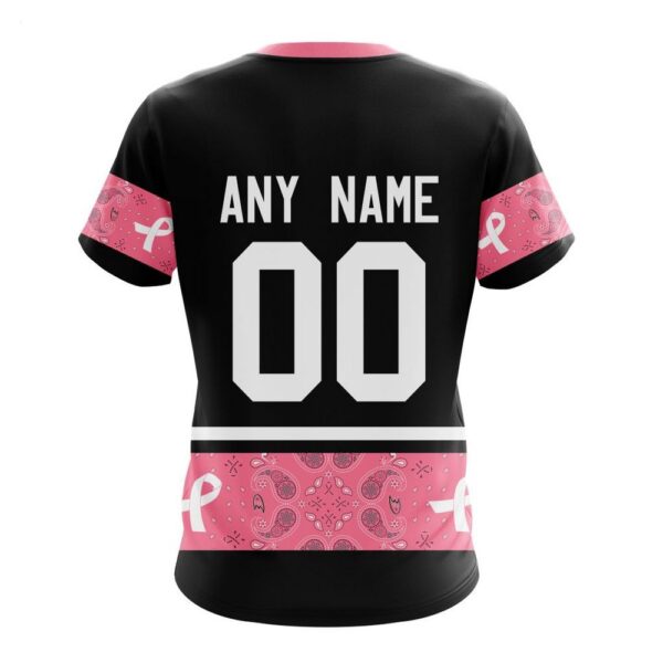 NHL Anaheim Ducks T-Shirt Specialized Design In Classic Style With Paisley! WE WEAR PINK BREAST CANCER T-Shirt
