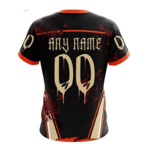 NHL Anaheim Ducks T Shirt Specialized Design Jersey With Your Ribs For Halloween 3D T Shirt 2