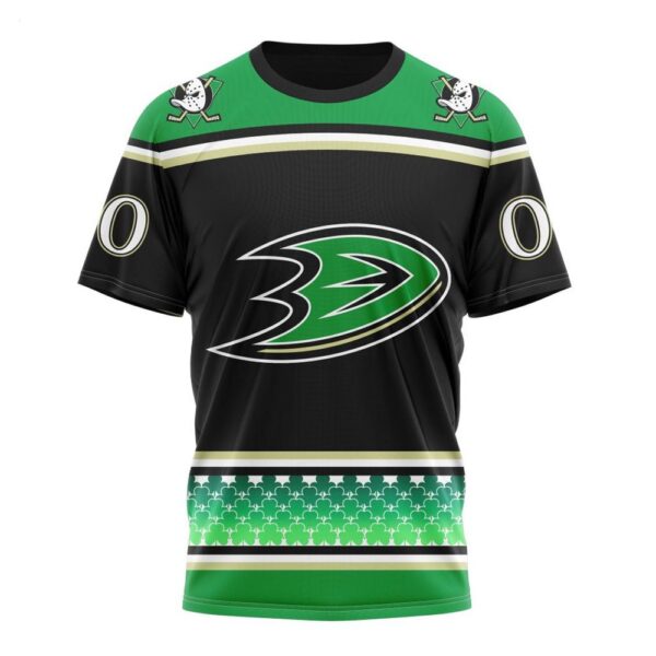 NHL Anaheim Ducks T-Shirt Specialized Unisex Kits Hockey Celebrate St Patrick’s Day T-Shirt