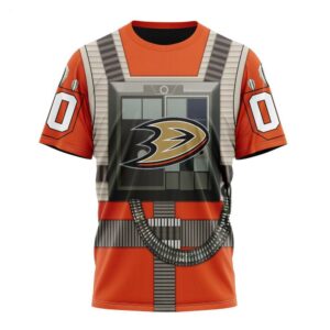 NHL Anaheim Ducks T Shirt Star Wars Rebel Pilot Design T Shirt 1