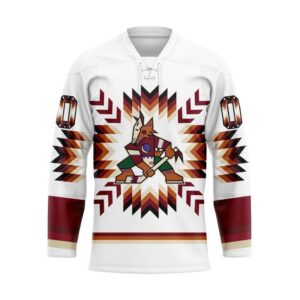 NHL Arizona Coyotes Hockey Jersey Special Design With Native Pattern Custom Jersey 1