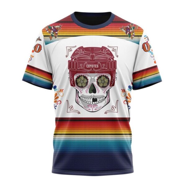 NHL Arizona Coyotes Special Design For Dia De Los Muertos T-Shirt