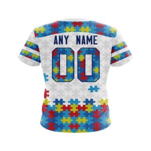 NHL Arizona Coyotes T Shirt Autism Awareness 3D T Shirt 2