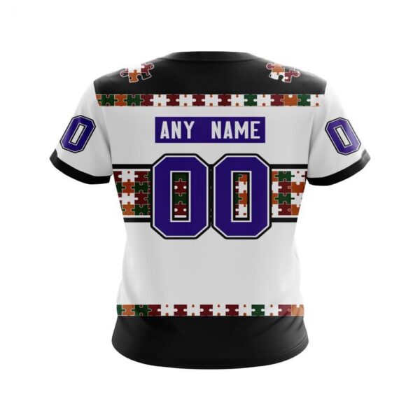 NHL Arizona Coyotes T-Shirt Autism Awareness Custom Name And Number 3D T-Shirt