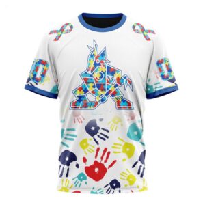 NHL Arizona Coyotes T Shirt Special Autism Awareness Design T Shirt 1