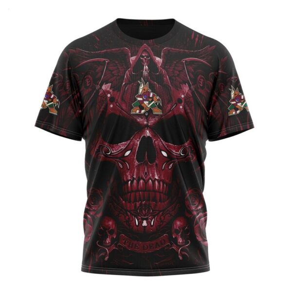 NHL Arizona Coyotes T-Shirt Special Design With Skull Art T-Shirt