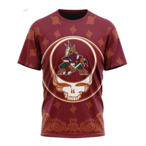 NHL Arizona Coyotes T Shirt Special Grateful Dead Design 3D T Shirt 1