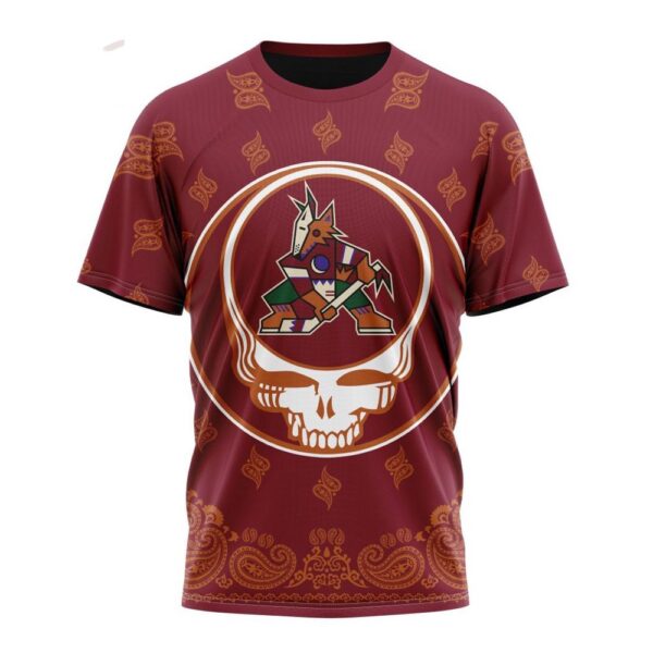 NHL Arizona Coyotes T-Shirt Special Grateful Dead Design 3D T-Shirt
