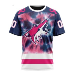 NHL Arizona Coyotes T Shirt Special Pink October Fight Breast Cancer 3D T Shirt 1