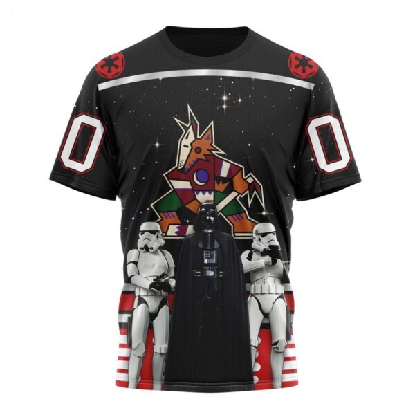 NHL Arizona Coyotes T-Shirt Special Star Wars Design May The 4th Be With You 3D T-Shirt