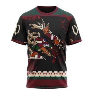 NHL Arizona Coyotes T Shirt Specialized Design Jersey With Your Ribs For Halloween 3D T Shirt 1