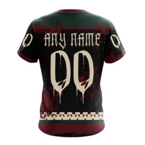 NHL Arizona Coyotes T Shirt Specialized Design Jersey With Your Ribs For Halloween 3D T Shirt 2