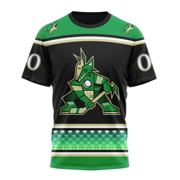 NHL Arizona Coyotes T-Shirt Specialized Unisex Kits Hockey Celebrate St Patrick’s Day T-Shirt