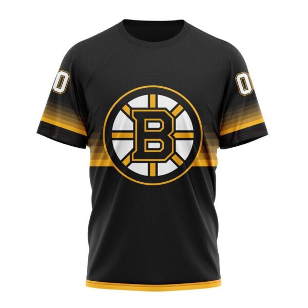 NHL Boston Bruins 3D T-Shirt Special Black And Gradient Design Hoodie