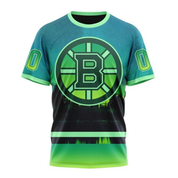 NHL Boston Bruins 3D T-Shirt Special Design With Northern Light Full Printed Hoodie