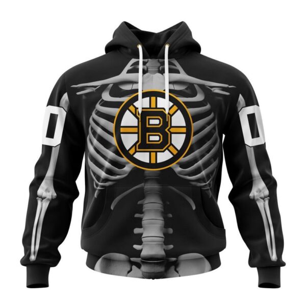 NHL Boston Bruins Hoodie Special Skeleton For Halloween Hoodie