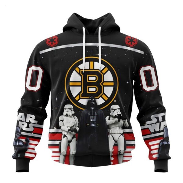 NHL Boston Bruins Hoodie Special Star Wars Design May The 4th Be With You Hoodie