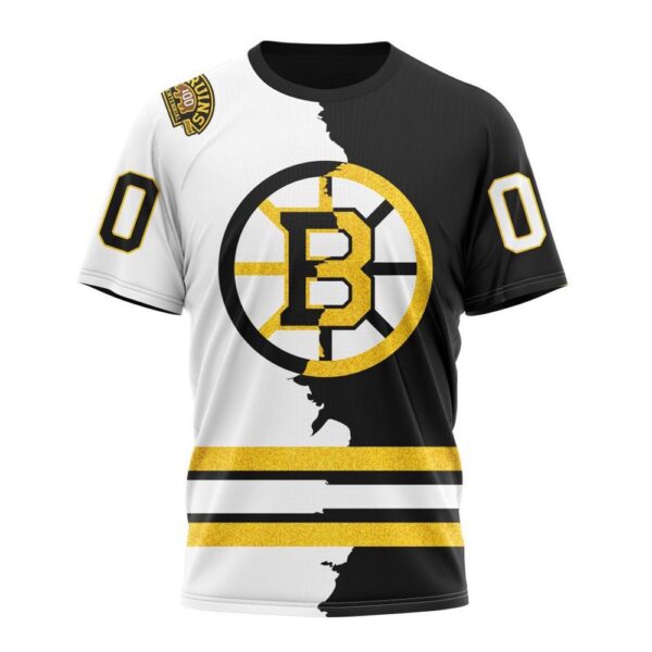 NHL Boston Bruins Personalize 2024 Home Mix Away T-Shirt