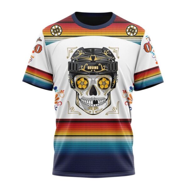 NHL Boston Bruins Special Design For Dia De Los Muertos T-Shirt