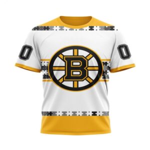 NHL Boston Bruins T Shirt Autism Awareness Custom Name And Number 3D T Shirt 1