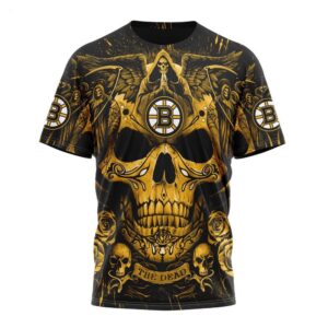 NHL Boston Bruins T Shirt Special Design With Skull Art T Shirt 1