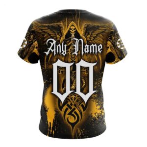 NHL Boston Bruins T Shirt Special Design With Skull Art T Shirt 2