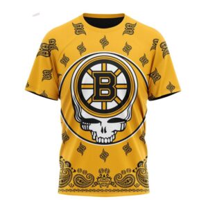 NHL Boston Bruins T Shirt Special Grateful Dead Design 3D T Shirt 1