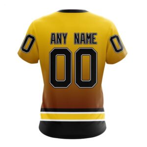 NHL Boston Bruins T Shirt Special Retro Gradient Design T Shirt 2