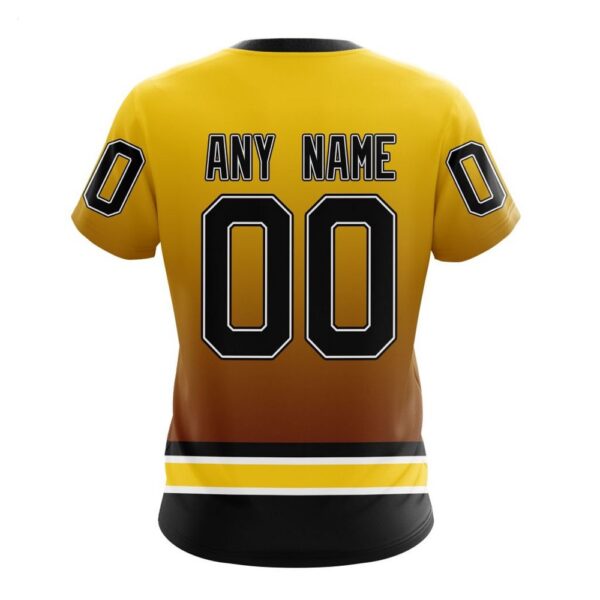 NHL Boston Bruins T-Shirt Special Retro Gradient Design T-Shirt