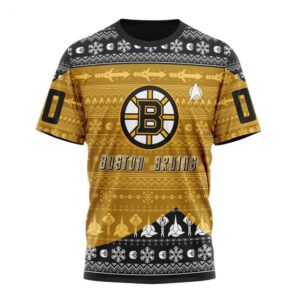 NHL Boston Bruins T Shirt Special Star Trek Design T Shirt 1