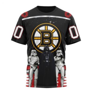 NHL Boston Bruins T Shirt Special Star Wars Design May The 4th Be With You 3D T Shirt 1