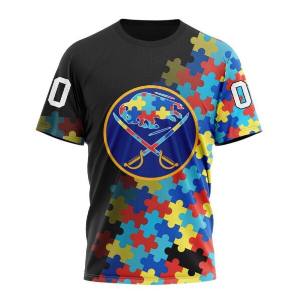 NHL Buffalo Sabres 3D T-Shirt Special Black Autism Awareness Design Hoodie