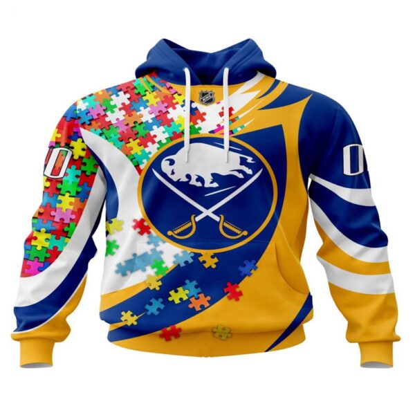 NHL Buffalo Sabres Hoodie Autism Awareness 3D Hoodie For Sports Fans