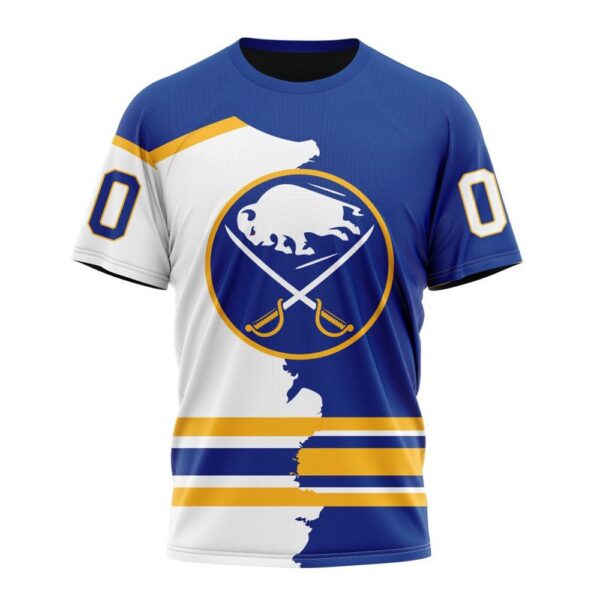 NHL Buffalo Sabres Personalize 2024 Home Mix Away T-Shirt