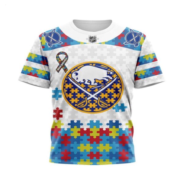 NHL Buffalo Sabres T-Shirt Autism Awareness 3D T-Shirt