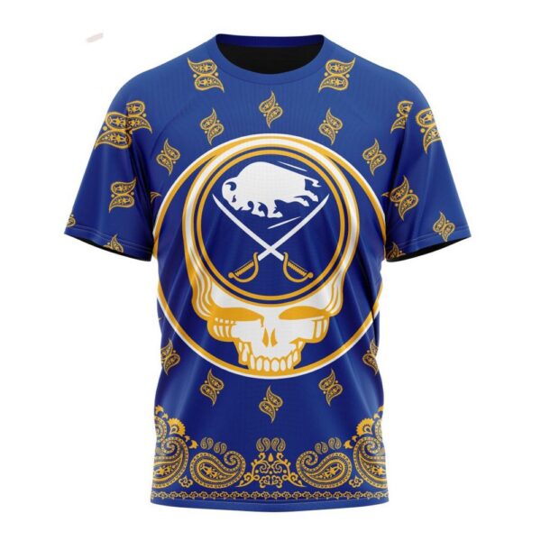 NHL Buffalo Sabres T-Shirt Special Grateful Dead Design 3D T-Shirt