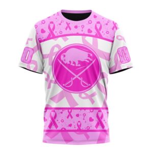 NHL Buffalo Sabres T Shirt Special Pink October Breast Cancer Awareness Month 3D T Shirt 1