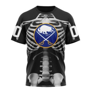 NHL Buffalo Sabres T Shirt Special Skeleton Costume For Halloween 3D T Shirt 1