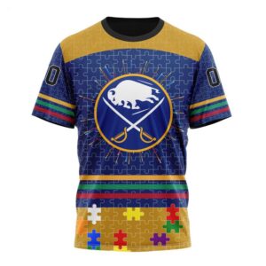 NHL Buffalo Sabres T Shirt Specialized Design With Fearless Aganst Autism Concept T Shirt 1