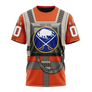 NHL Buffalo Sabres T Shirt Star Wars Rebel Pilot Design T Shirt 1