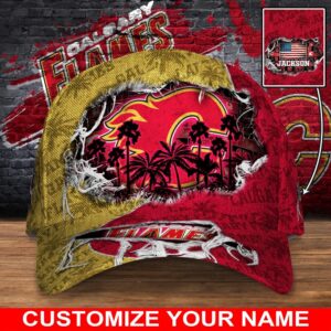 NHL Calgary Flames Baseball Cap Customized Cap For Sports Fans 1