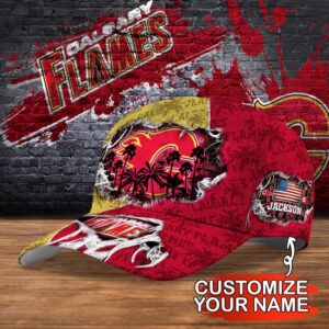 NHL Calgary Flames Baseball Cap Customized Cap For Sports Fans 2