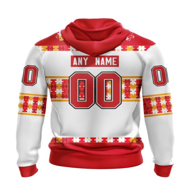 NHL Calgary Flames Hoodie Autism Awareness 3D Hoodie For Hockey Fans