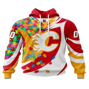 NHL Calgary Flames Hoodie Autism…