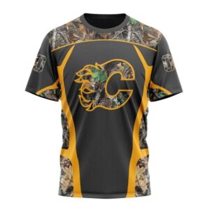 NHL Calgary Flames T Shirt Special Camo Hunting Design 3D T Shirt 1